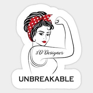 3D Designer Unbreakable Sticker